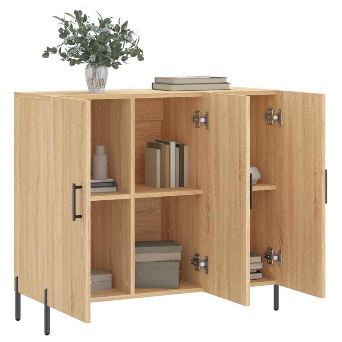 vidaXL Ντουλάπι Sonoma δρυς 90x34x80 εκ. Επεξεργασμένο Ξύλο