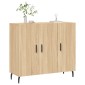 vidaXL Ντουλάπι Sonoma δρυς 90x34x80 εκ. Επεξεργασμένο Ξύλο