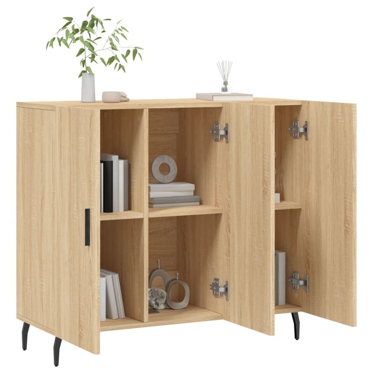 vidaXL Ντουλάπι Sonoma δρυς 90x34x80 εκ. Επεξεργασμένο Ξύλο