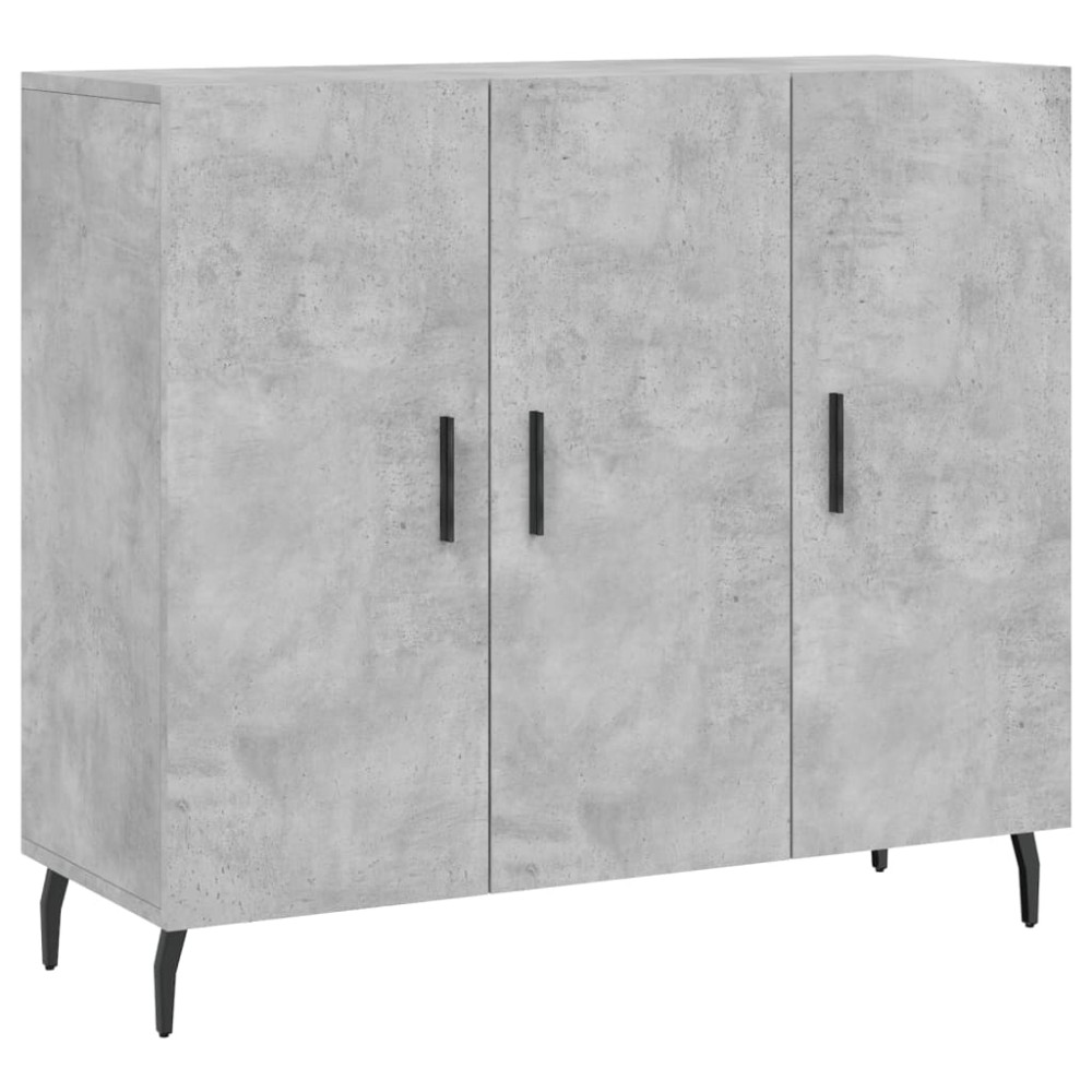 vidaXL Ντουλάπι Γκρι Σκυροδέματος 90x34x80 εκ. Επεξεργασμένο Ξύλο