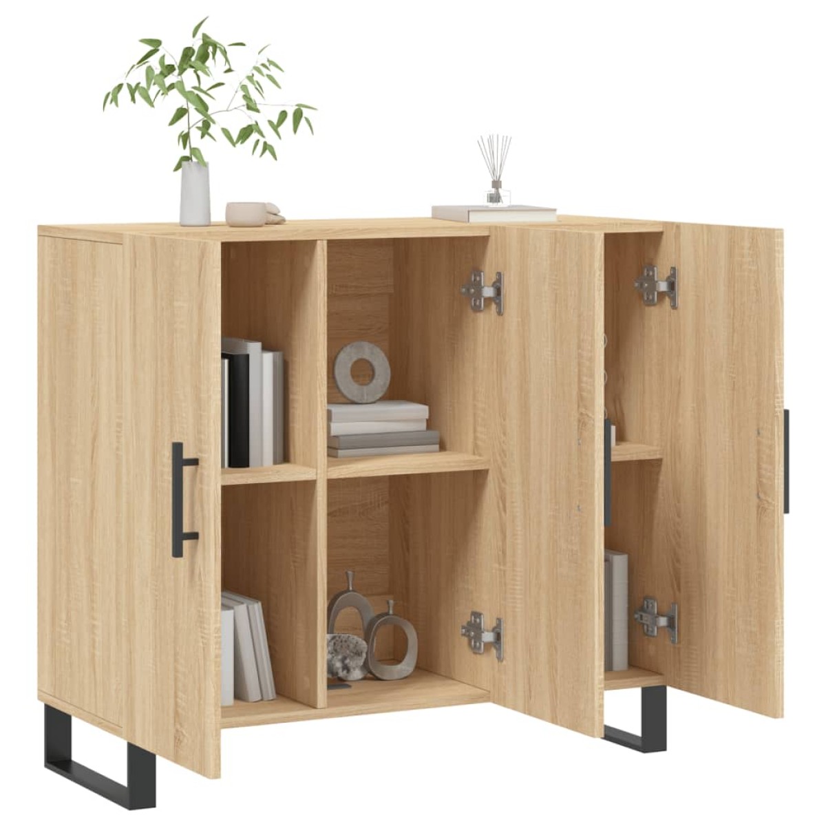 vidaXL Ντουλάπι Sonoma δρυς 90x34x80 εκ. Επεξεργασμένο Ξύλο