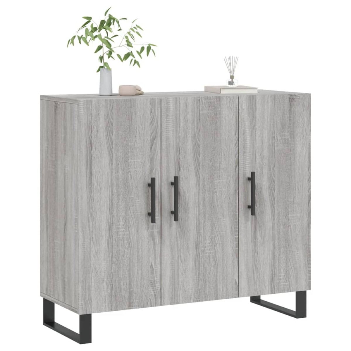 vidaXL Ντουλάπι Γκρι Sonoma 90 x 34 x 80 εκ. από Επεξεργασμένο Ξύλο