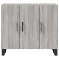 vidaXL Ντουλάπι Γκρι Sonoma 90 x 34 x 80 εκ. από Επεξεργασμένο Ξύλο