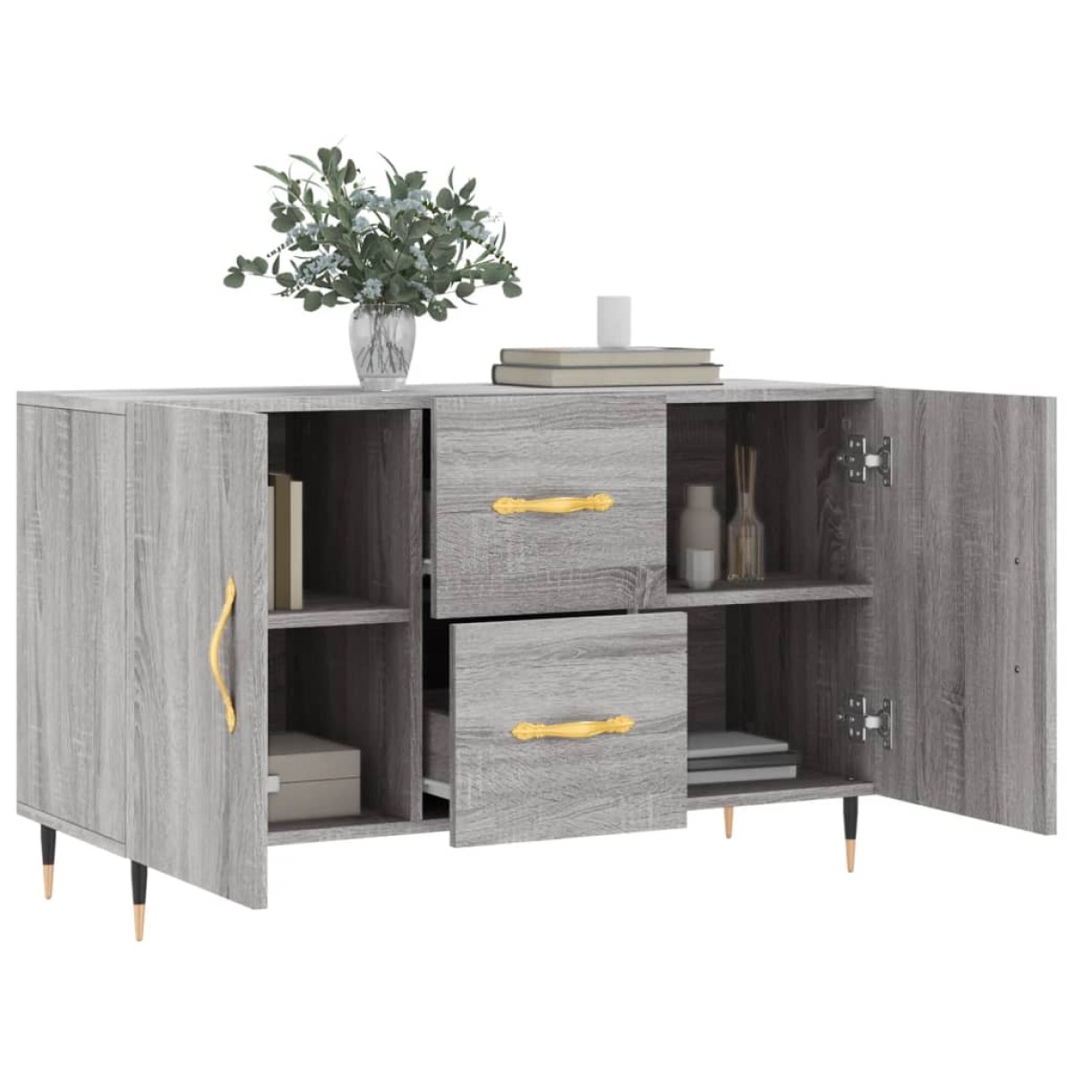 vidaXL Μπουφές Γκρι Sonoma 100 x 36 x 60 εκ. από Επεξεργασμένο Ξύλο