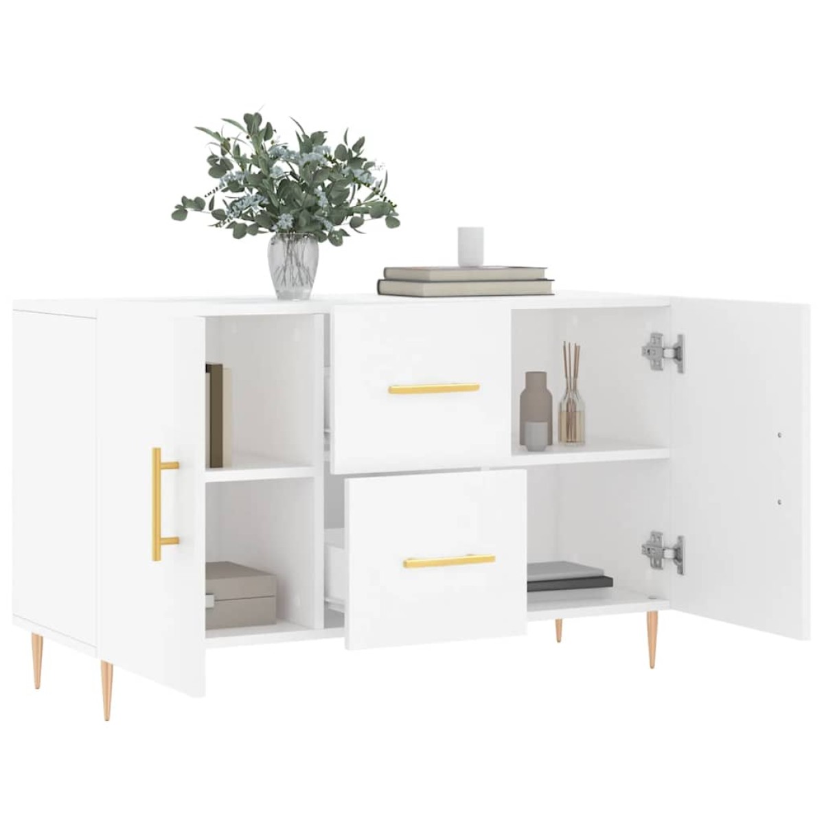 vidaXL Ντουλάπι Λευκό 100 x 36 x60 εκ. Επεξεργασμένο Ξύλο