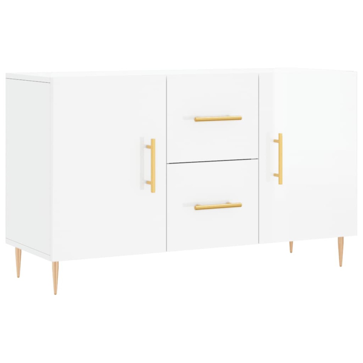 vidaXL Ντουλάπι Γυαλιστερό Λευκό 100 x 36 x60 εκ. Επεξεργασμένο Ξύλο