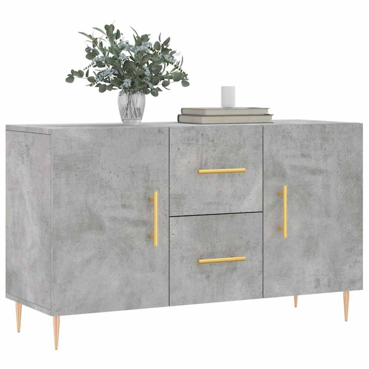 vidaXL Ντουλάπι Γκρι Σκυροδέματος 100 x 36 x 60 εκ. Επεξεργασμένο Ξύλο