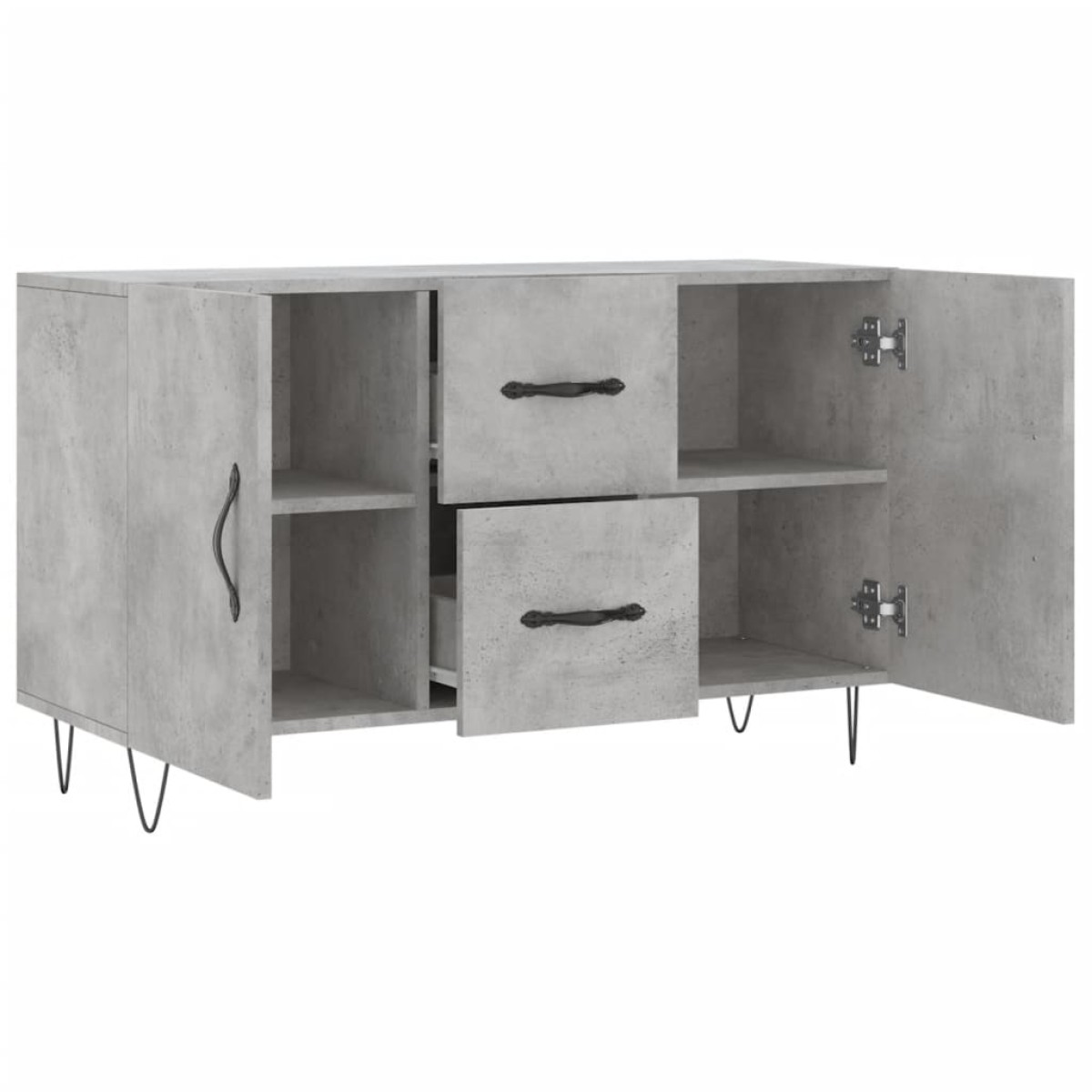 vidaXL Ντουλάπι Γκρι Σκυροδέματος 100 x 36 x 60 εκ. Επεξεργασμένο Ξύλο