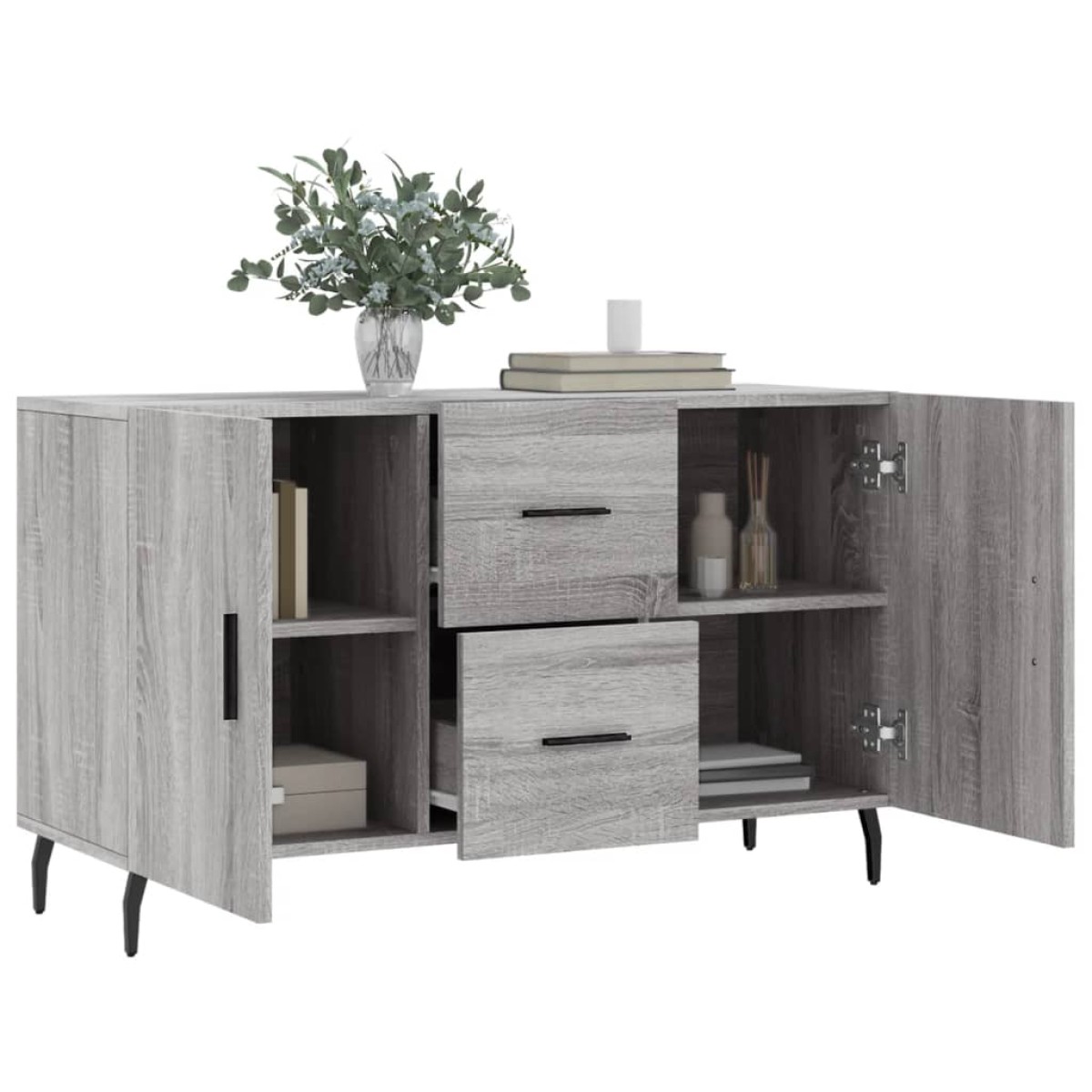 vidaXL Μπουφές Γκρι Sonoma 100 x 36 x 60 εκ. από Επεξεργασμένο Ξύλο
