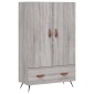 vidaXL Ντουλάπα Γκρι Sonoma 69,5 x 31 x 115 εκ. από Επεξεργασμένο Ξύλο