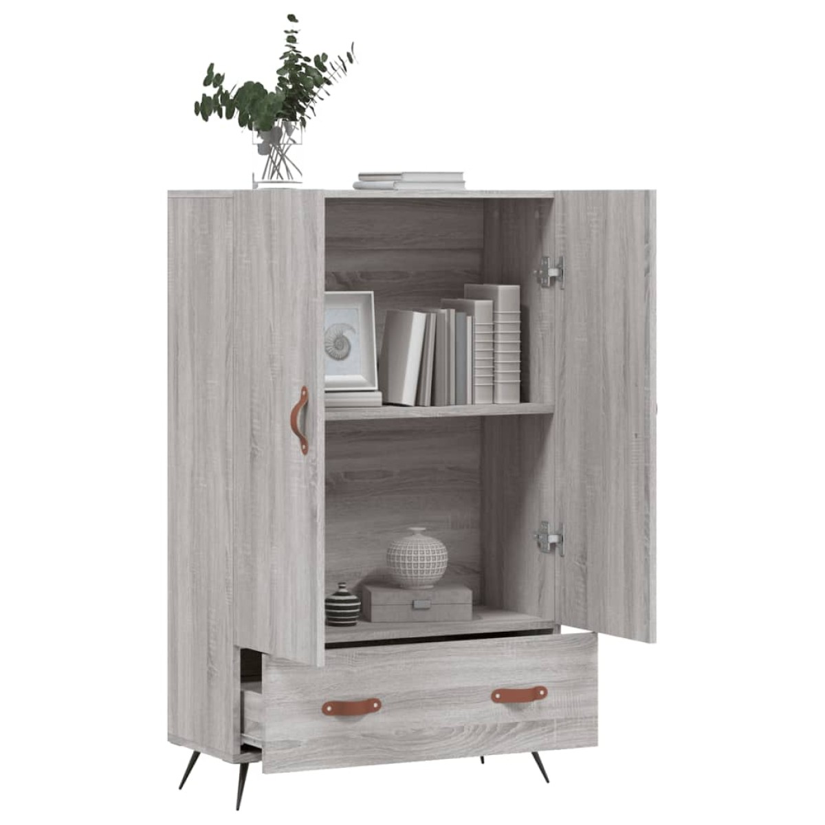 vidaXL Ντουλάπα Γκρι Sonoma 69,5 x 31 x 115 εκ. από Επεξεργασμένο Ξύλο