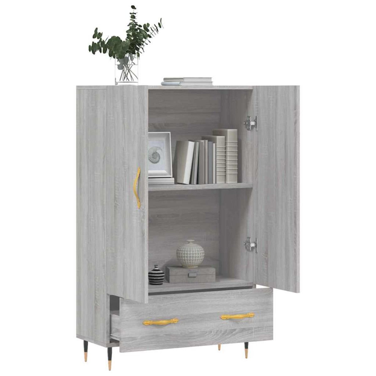 vidaXL Ντουλάπα Γκρι Sonoma 69,5 x 31 x 115 εκ. από Επεξεργασμένο Ξύλο