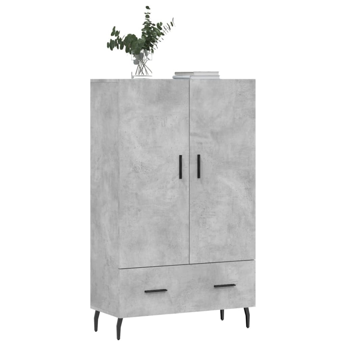vidaXL Ντουλάπα Γκρι Σκυροδέματος 69,5 x 31 x 115 εκ. Επεξεργ. Ξύλο