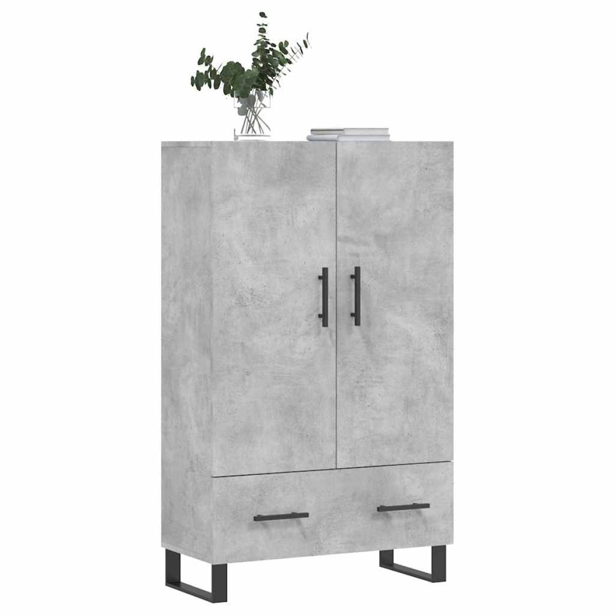 vidaXL Ντουλάπα Γκρι Σκυροδέματος 69,5 x 31 x 115 εκ. Επεξεργ. Ξύλο