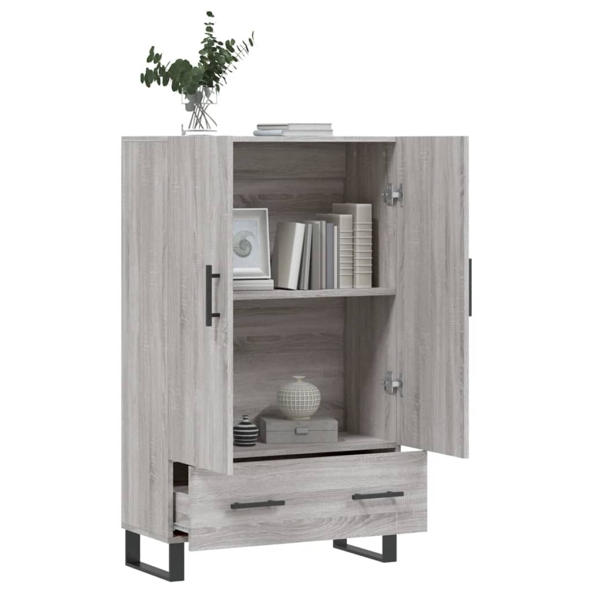 vidaXL Ντουλάπα Γκρι Sonoma 69,5 x 31 x 115 εκ. από Επεξεργασμένο Ξύλο