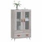 vidaXL Ντουλάπα Γκρι Sonoma 69,5 x 31 x 115 εκ. από Επεξεργασμένο Ξύλο