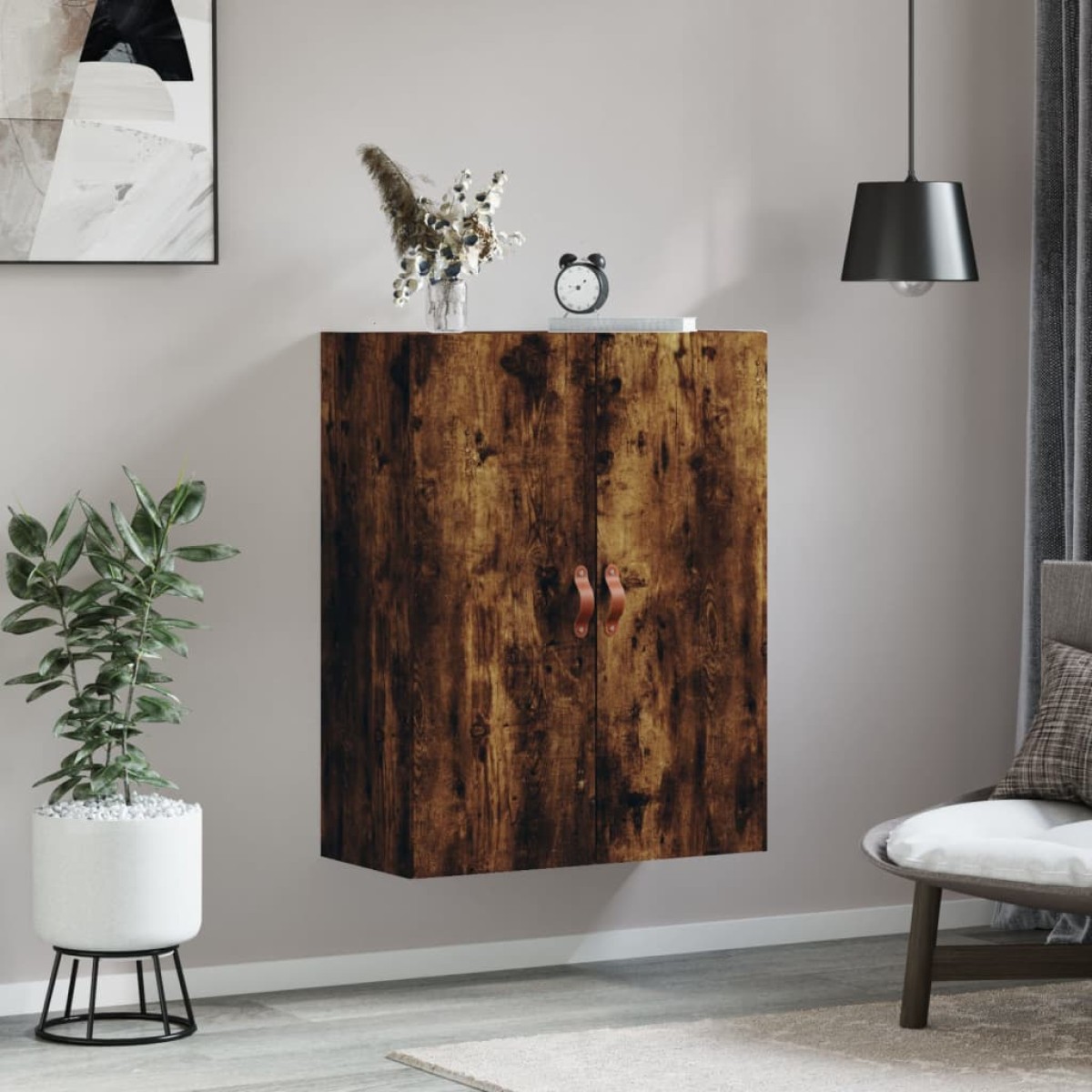 vidaXL Ντουλάπι Τοίχου Καπνιστή Δρυς 69,5 x 34 x 90 εκ.