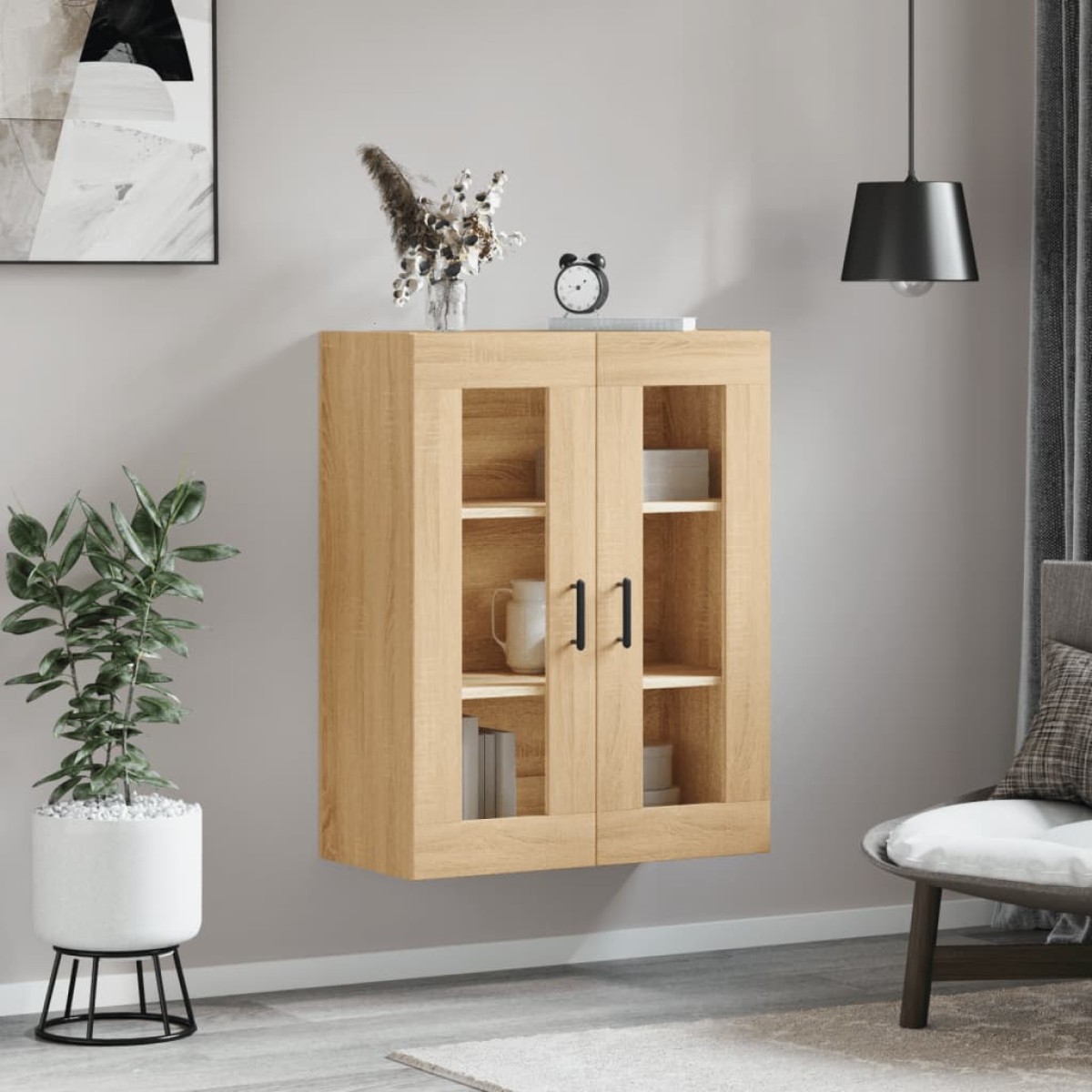 vidaXL Ντουλάπι Επιτοίχιο Sonoma Δρυς 69,5 x 34 x 90 εκ.