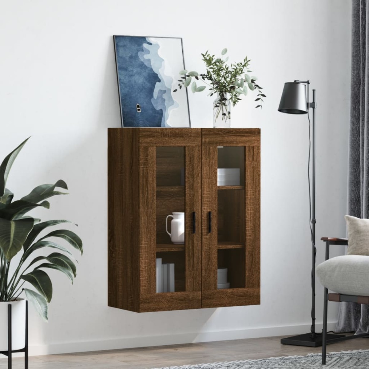 vidaXL Ντουλάπι Τοίχου Καφέ Δρυς 69,5 x 34 x 90 εκ.