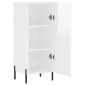 vidaXL Ντουλάπι Γυαλιστερό Λευκό 34,5x34x90 εκ. Επεξεργασμένο Ξύλο