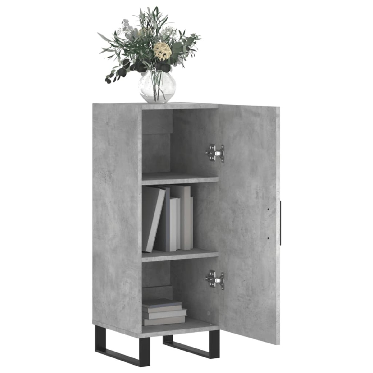 vidaXL Ντουλάπι Γκρι Σκυροδέματος 34,5x34x90 εκ. Επεξεργασμένο Ξύλο