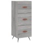 vidaXL Ντουλάπι Γκρι Sonoma 34,5x34x90 εκ. από Επεξεργασμένο Ξύλο