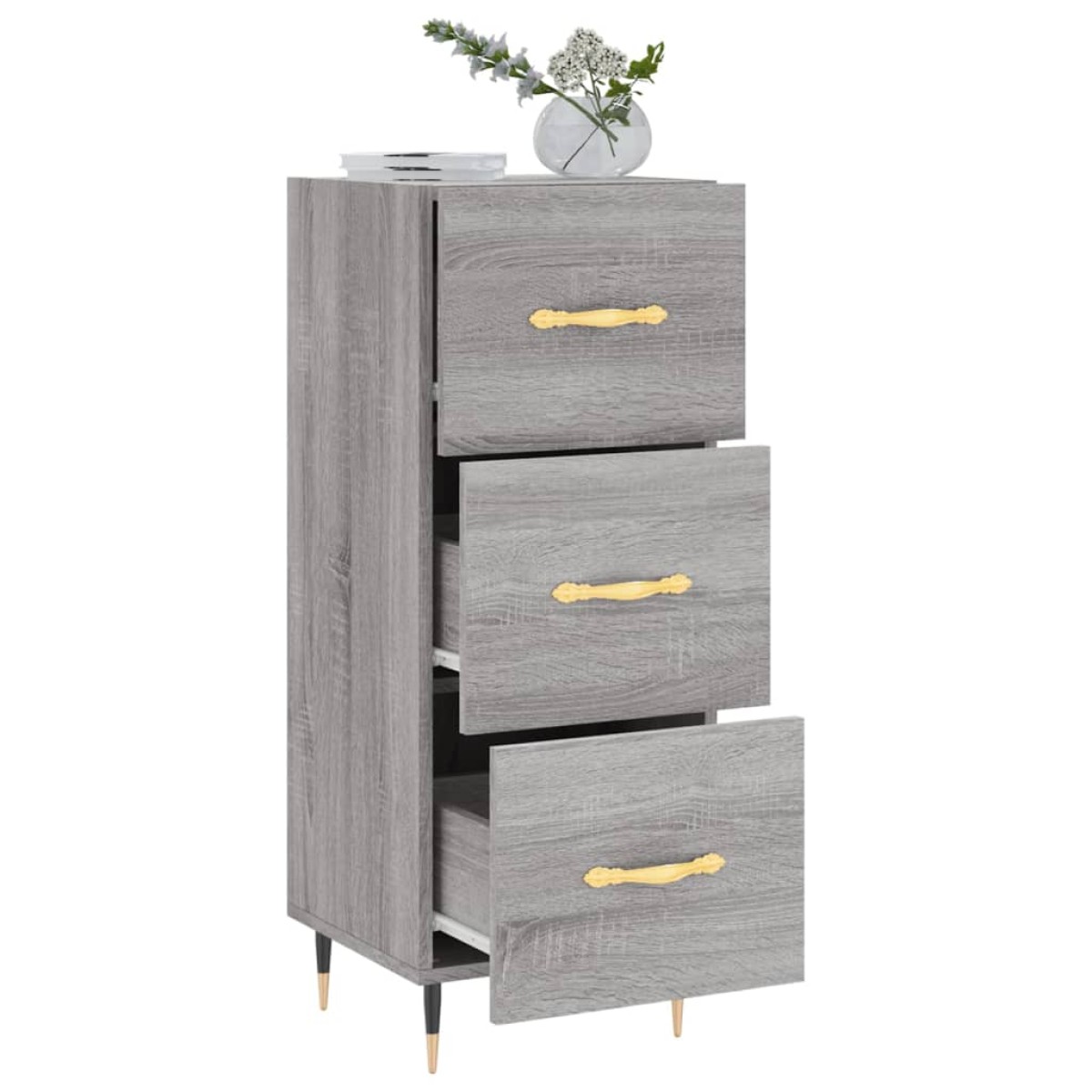 vidaXL Ντουλάπι Γκρι Sonoma 34,5x34x90 εκ. από Επεξεργασμένο Ξύλο