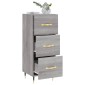 vidaXL Ντουλάπι Γκρι Sonoma 34,5x34x90 εκ. από Επεξεργασμένο Ξύλο