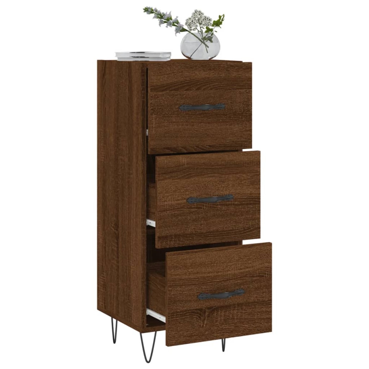 vidaXL Ντουλάπι Καφέ Δρυς 34,5 x 34 x 90 εκ. Επεξεργασμένο Ξύλο