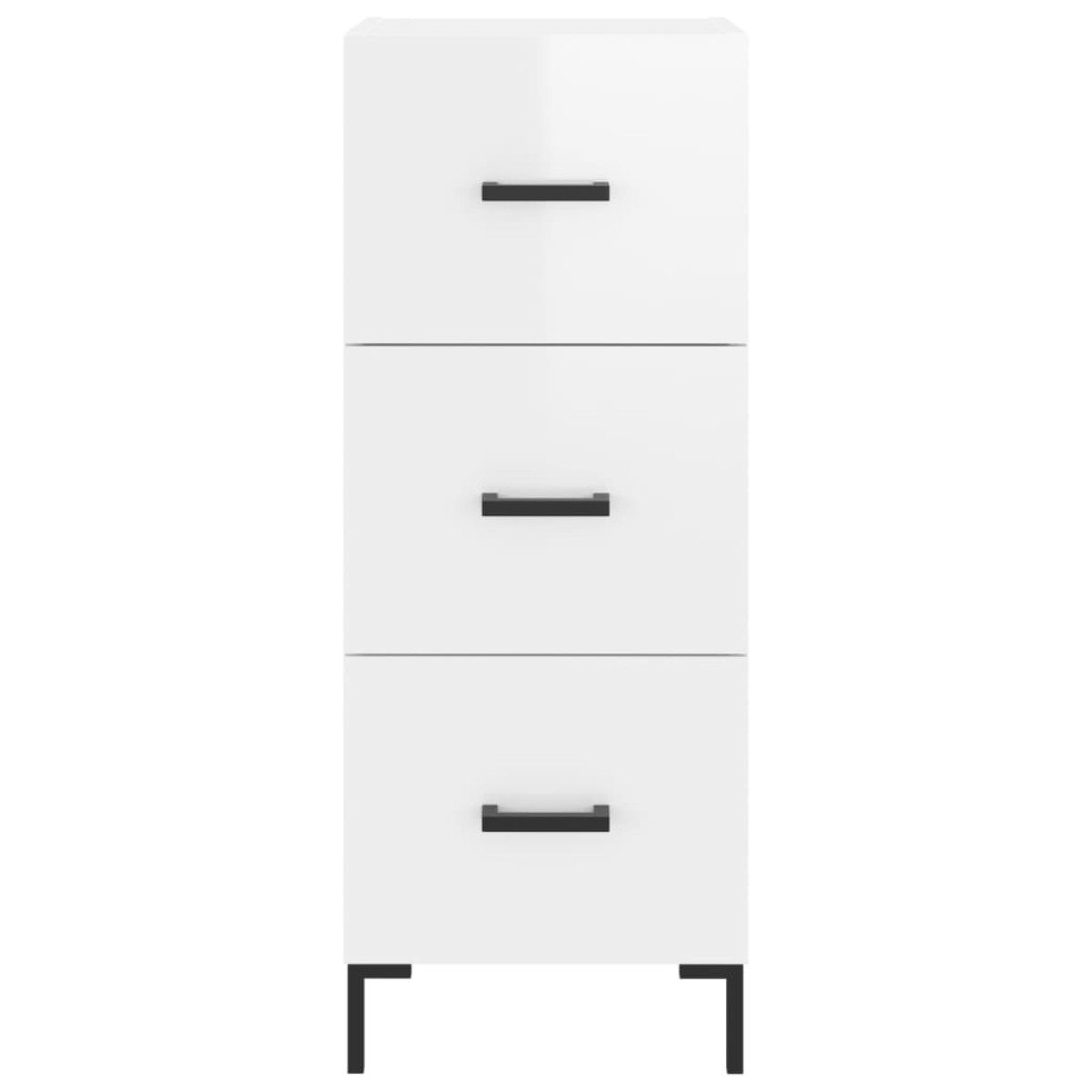 vidaXL Ντουλάπι Γυαλιστερό Λευκό 34,5x34x90 εκ. Επεξεργασμένο Ξύλο