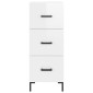 vidaXL Ντουλάπι Γυαλιστερό Λευκό 34,5x34x90 εκ. Επεξεργασμένο Ξύλο
