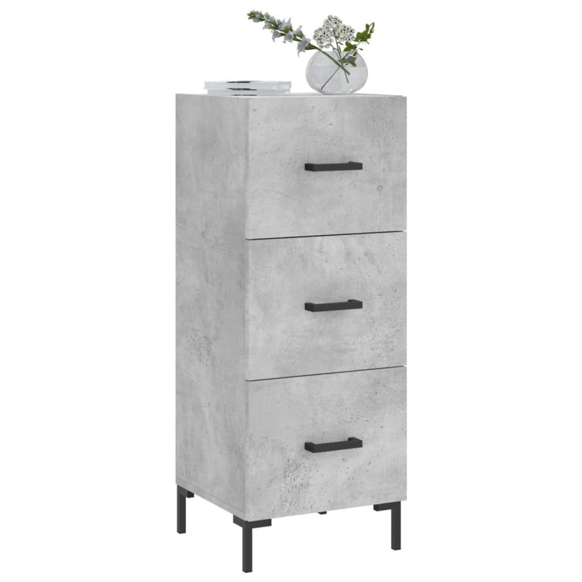 vidaXL Ντουλάπι Γκρι Σκυροδέματος 34,5x34x90 εκ. Επεξεργασμένο Ξύλο