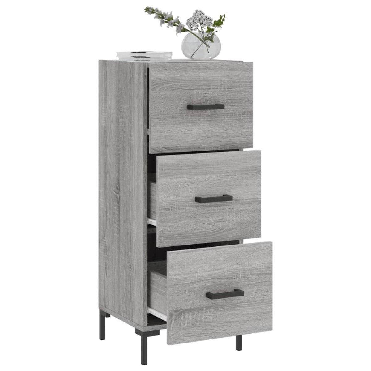vidaXL Ντουλάπι Γκρι Sonoma 34,5x34x90 εκ. από Επεξεργασμένο Ξύλο