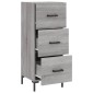 vidaXL Ντουλάπι Γκρι Sonoma 34,5x34x90 εκ. από Επεξεργασμένο Ξύλο