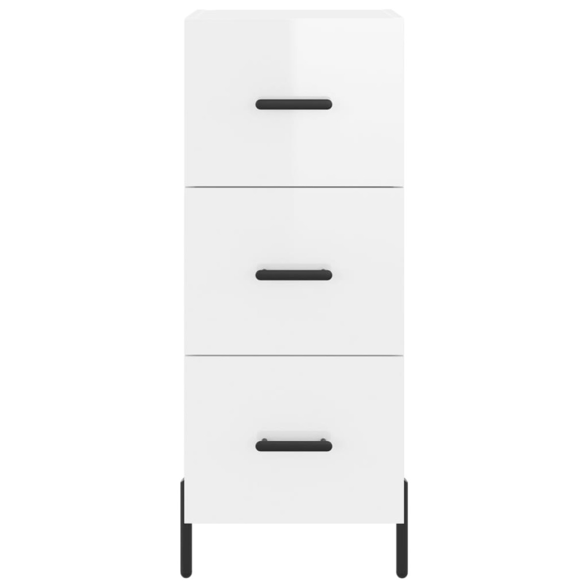 vidaXL Ντουλάπι Γυαλιστερό Λευκό 34,5x34x90 εκ. Επεξεργασμένο Ξύλο