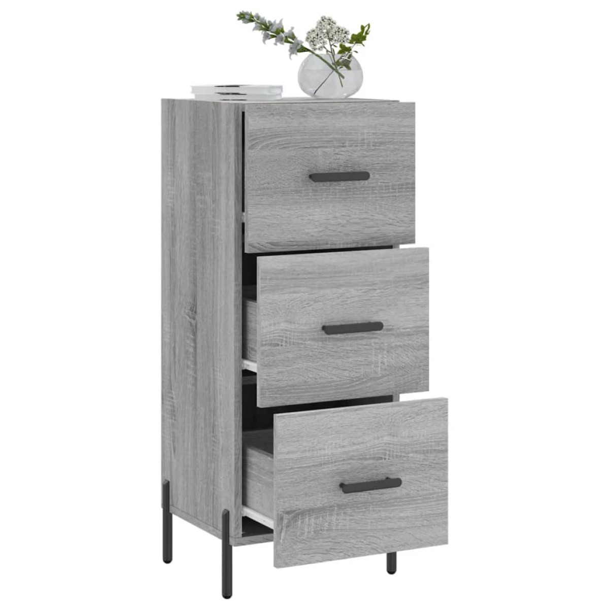 vidaXL Ντουλάπι Γκρι Sonoma 34,5x34x90 εκ. από Επεξεργασμένο Ξύλο