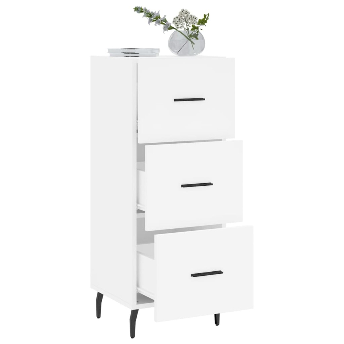 vidaXL Ντουλάπι Λευκό 34,5 x 34 x 90 εκ. από Επεξεργασμένο Ξύλο