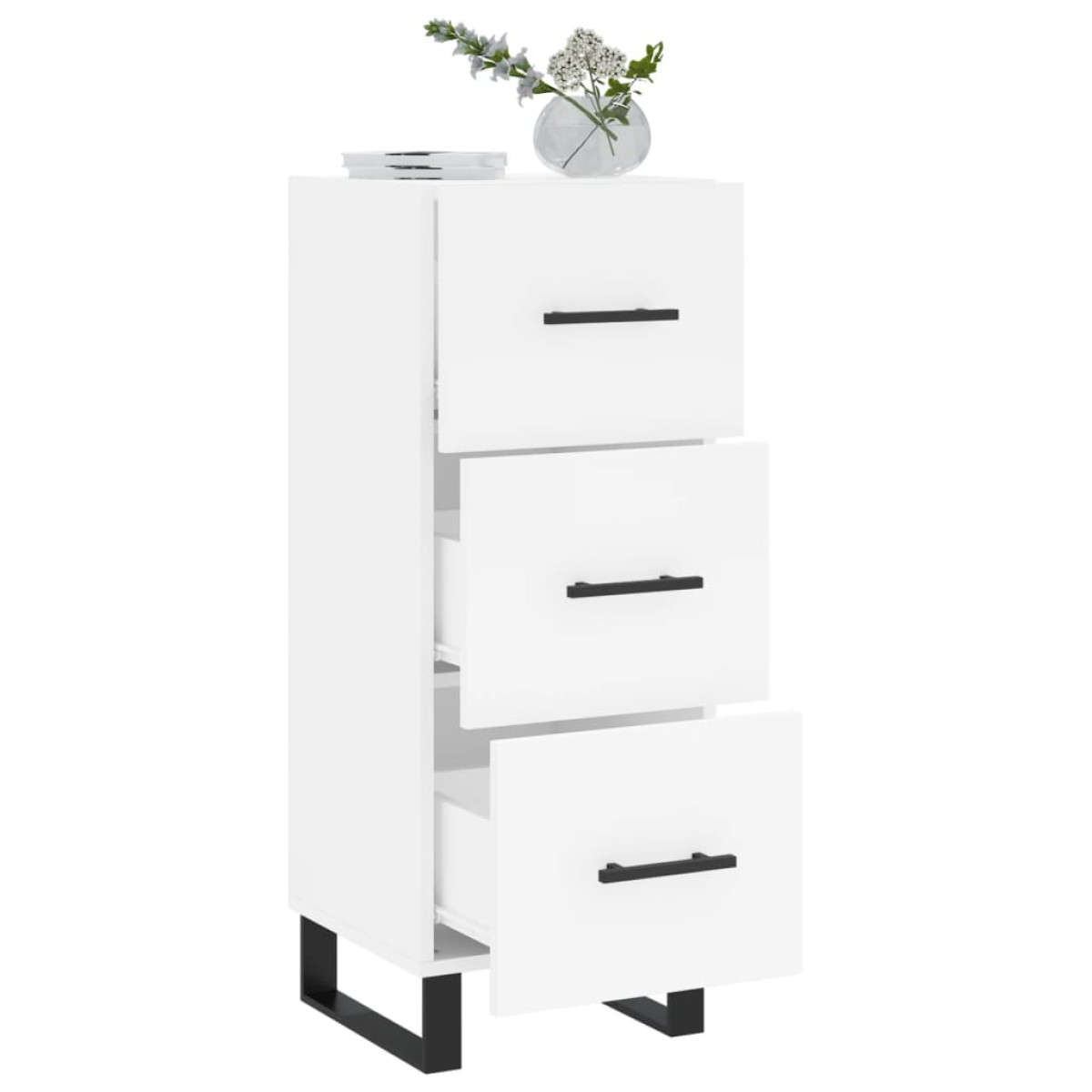vidaXL Ντουλάπι Λευκό 34,5 x 34 x 90 εκ. από Επεξεργασμένο Ξύλο