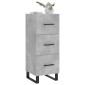 vidaXL Ντουλάπι Γκρι Σκυροδέματος 34,5x34x90 εκ. Επεξεργασμένο Ξύλο