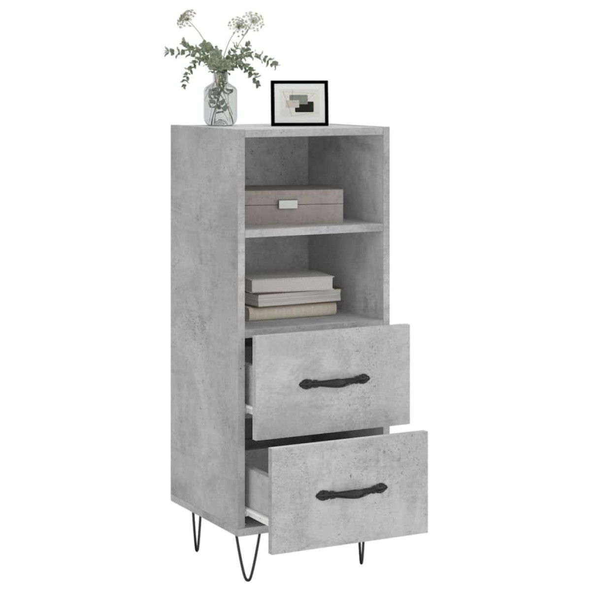 vidaXL Ντουλάπι Γκρι Σκυροδέματος 34,5x34x90 εκ. Επεξεργασμένο Ξύλο