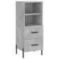 vidaXL Ντουλάπι Γκρι Σκυροδέματος 34,5x34x90 εκ. Επεξεργασμένο Ξύλο