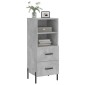 vidaXL Ντουλάπι Γκρι Σκυροδέματος 34,5x34x90 εκ. Επεξεργασμένο Ξύλο