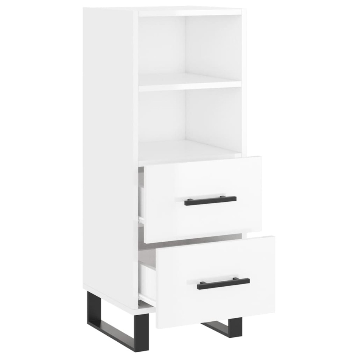vidaXL Ντουλάπι Γυαλιστερό Λευκό 34,5x34x90 εκ. Επεξεργασμένο Ξύλο
