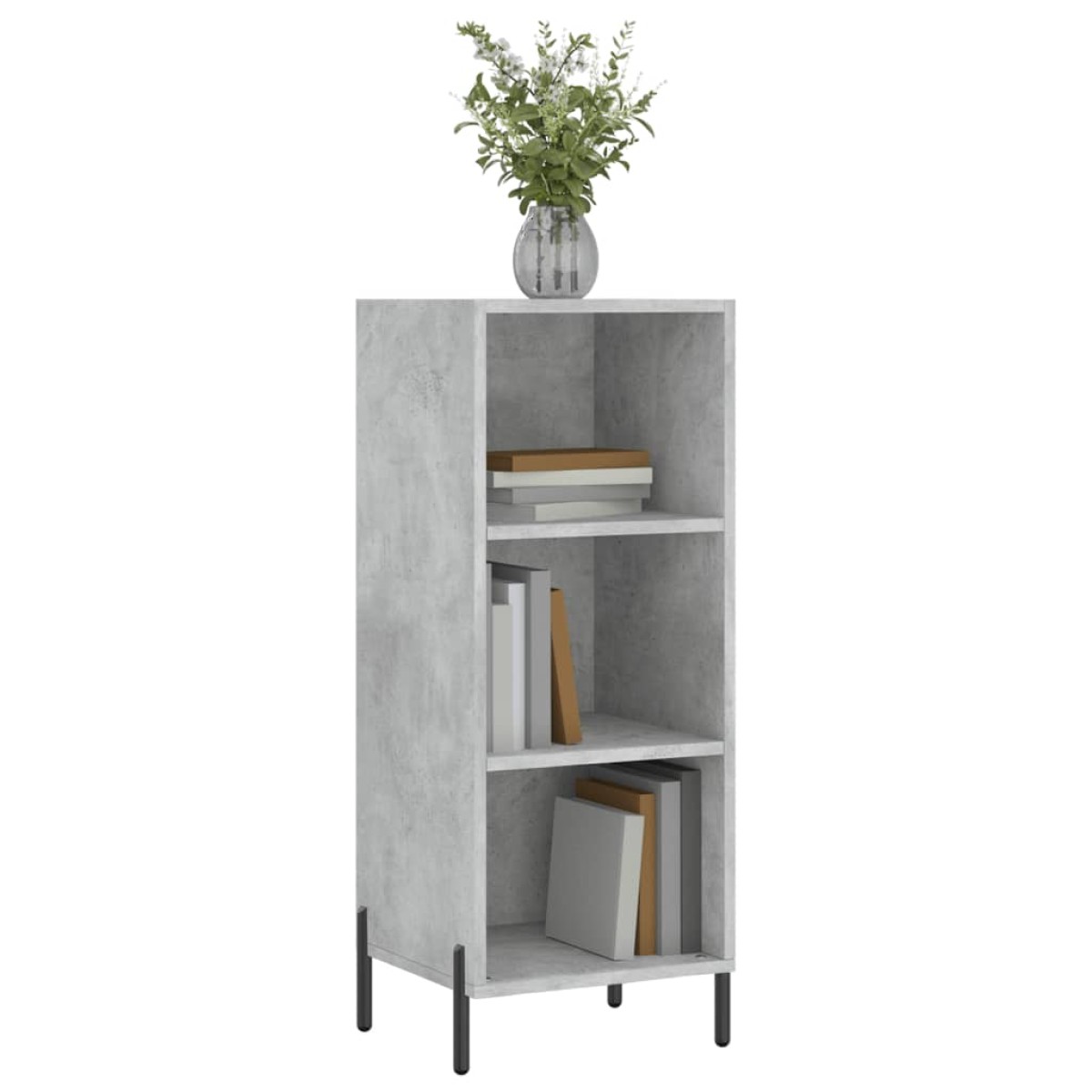 vidaXL Ντουλάπι Γκρι Σκυροδέματος 34,5x32,5x90 εκ. Επεξεργασμένο Ξύλο