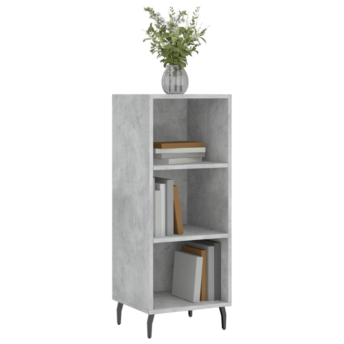 vidaXL Ντουλάπι Γκρι Σκυροδέματος 34,5x32,5x90 εκ. Επεξεργασμένο Ξύλο