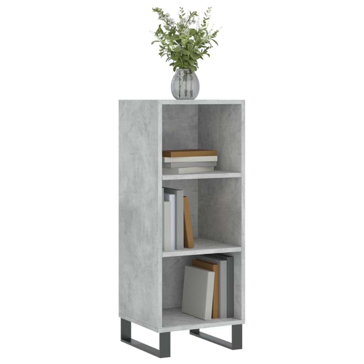 vidaXL Ντουλάπι Γκρι Σκυροδέματος 34,5x32,5x90 εκ. Επεξεργασμένο Ξύλο