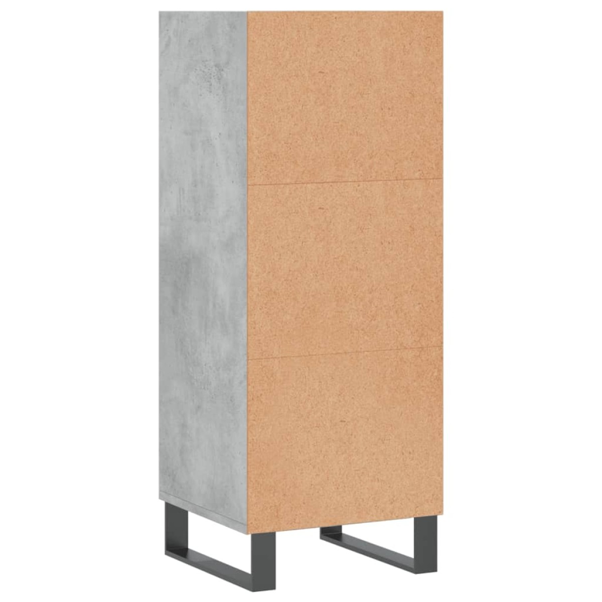 vidaXL Ντουλάπι Γκρι Σκυροδέματος 34,5x32,5x90 εκ. Επεξεργασμένο Ξύλο