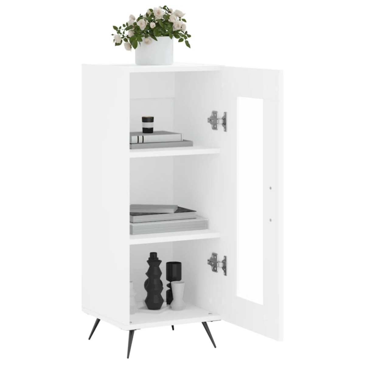 vidaXL Ντουλάπι Λευκό 34,5 x 34 x 90 εκ. από Επεξεργασμένο Ξύλο