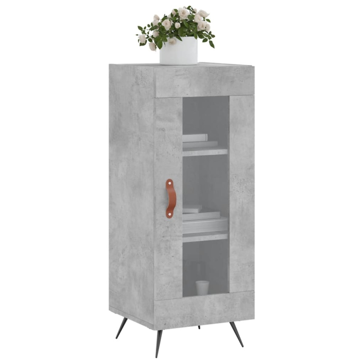 vidaXL Ντουλάπι Γκρι Σκυροδέματος 34,5x34x90 εκ. Επεξεργασμένο Ξύλο