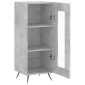 vidaXL Ντουλάπι Γκρι Σκυροδέματος 34,5x34x90 εκ. Επεξεργασμένο Ξύλο
